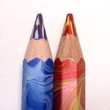 太軸マーブル色鉛筆 2色セット